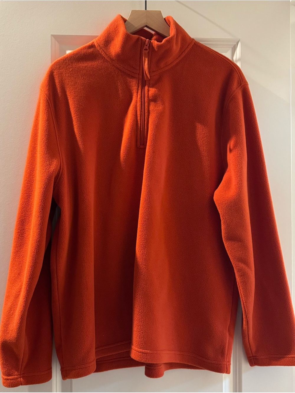 St. John's Bay Bright Orange Fleece Pullover large